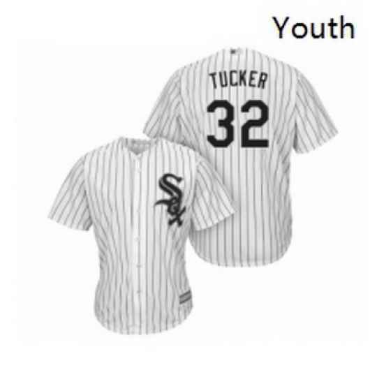 Youth Chicago White Sox 32 Preston Tucker Replica White Home Cool Base Baseball Jersey